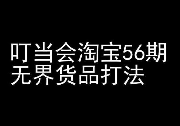 叮当会淘宝56期：无界货品打法-淘宝开店教程-百货大全