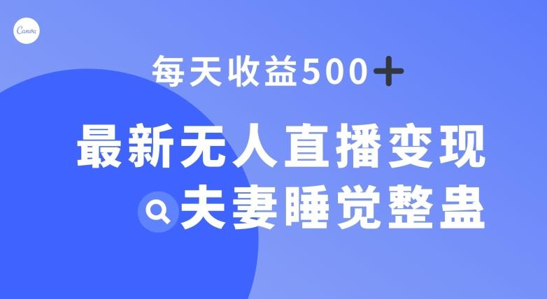 最新无人直播变现，夫妻睡觉整蛊，每天躺赚500+【揭秘】-百货大全