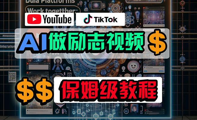 利用AI制作励志视频，在YouTube和TikTok赚钱，小白可做(附工具-百货大全