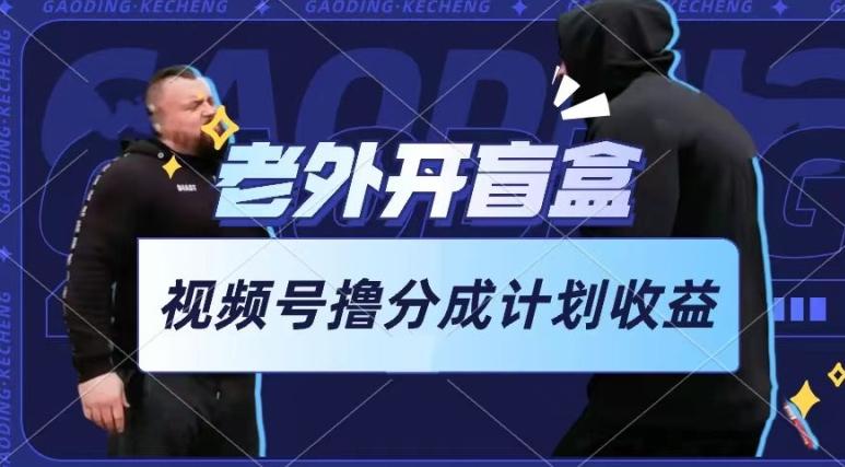 老外开盲盒视频，撸视频号分成计划收益，每天只需一小时，新手小白轻松上手【揭秘】-百货大全