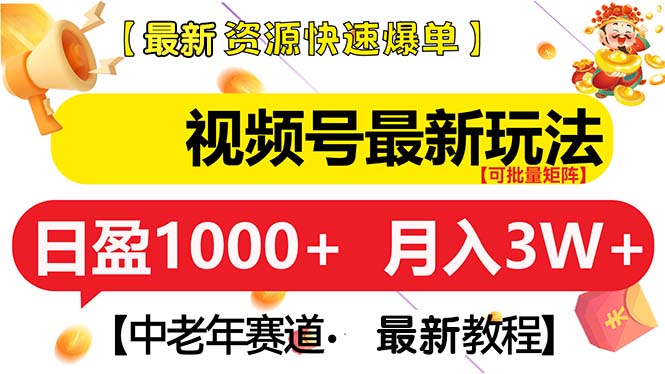 视频号最新玩法 中老年赛道 月入3W+-百货大全