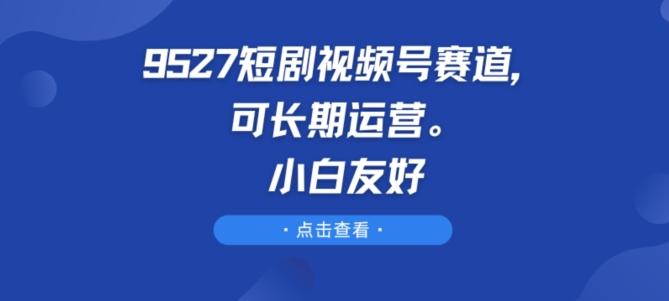 9527短剧视频号赛道，可长期运营，小白友好【揭秘】-百货大全