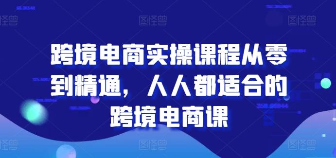 跨境电商实操课程从零到精通，人人都适合的跨境电商课-百货大全