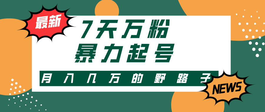 3-7天万粉，快手暴力起号，多种变现方式，新手小白秒上手，单月变现几...-百货大全