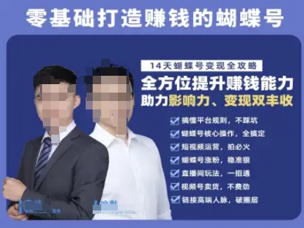 蝴蝶号专栏-视频号运营教程，零基础打造挣钱的蝴蝶号，14天蝴蝶号变现全攻略-百货大全