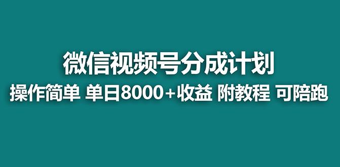 【蓝海项目】视频号分成计划最新玩法，单天收益8000+，附玩法教程，24年…-百货大全