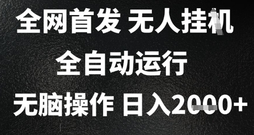 2025首发无人挂G项目，日入2k+，全自动运行，无脑操作，长期稳定 小白可玩【揭秘】-百货大全