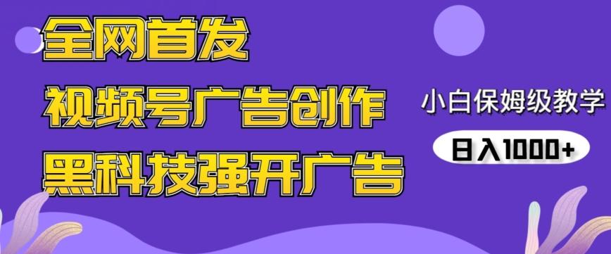 全网首发蝴蝶号广告创作，用AI做视频，黑科技强开广告，小白跟着做，日入1000+【揭秘】-百货大全