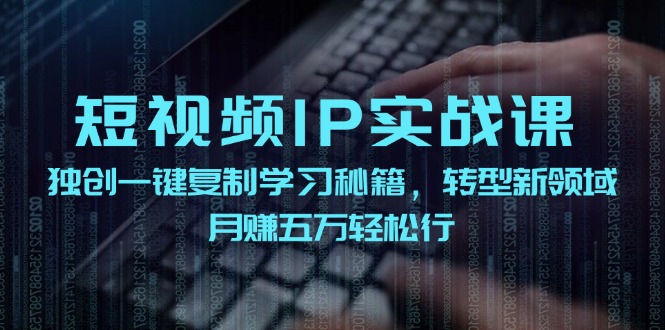 短视频IP实战课，独创一键复制学习秘籍，转战新领域，月赚五万轻松行-百货大全