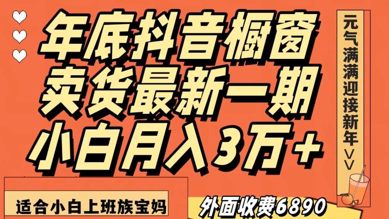 外面收费6890元年底抖音橱窗卖货最新一期，小白月入3万，适合小白上班族宝妈【揭秘】-百货大全
