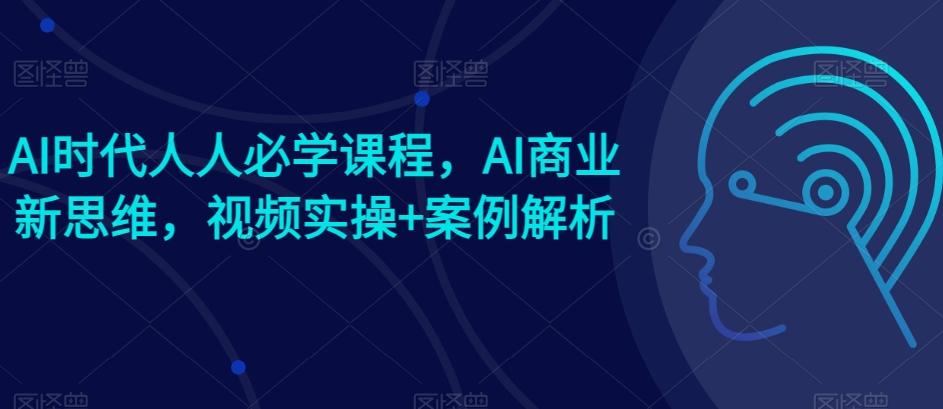 AI时代人人必学课程，AI商业新思维，视频实操+案例解析【赠AI商业爆款案例】-百货大全