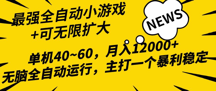 (10046期)2024最新全网独家小游戏全自动，单机40~60,稳定躺赚，小白都能月入过万-百货大全