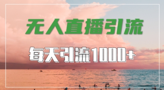 抖音快手视频号全平台通用，无人直播引流法，超暴力引流1000+高质量精准创业粉【揭秘】-百货大全