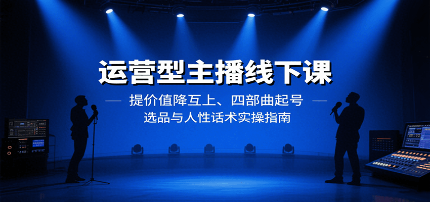 运营型主播线下课：提价值降互上、四部曲起号、选品与人性话术实操指南-百货大全