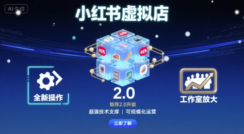小红书虚拟店矩阵2.0，全新操作，超强技术，可工作室放大-百货大全