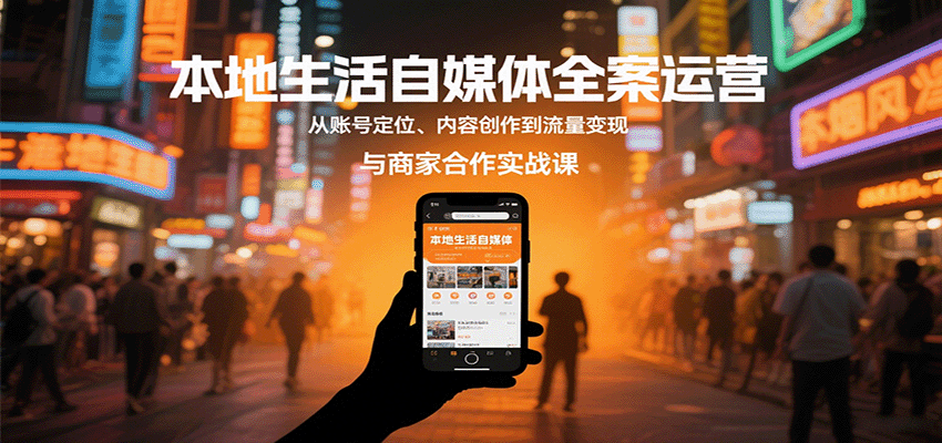 本地生活自媒体全案运营,从账号定位、内容创作到流量变现与商家合作实战课-百货大全