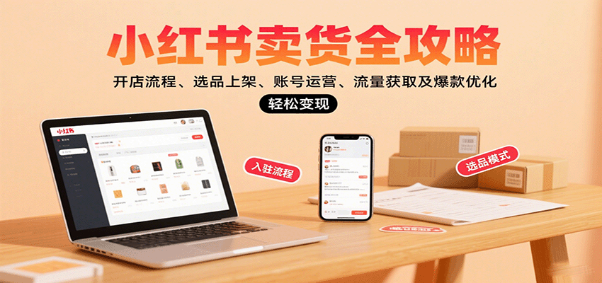 小红书卖货全攻略:开店流程、选品上架、账号运营、流量获取及爆款优化,轻松变现-百货大全
