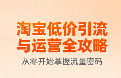 淘宝低价引流与运营全攻略(更新9月)-百货大全