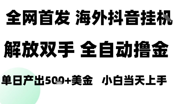 海外抖音无人直播，单日产出1.5k+，长期稳定，新手可玩，无脑操作【揭秘】-百货大全