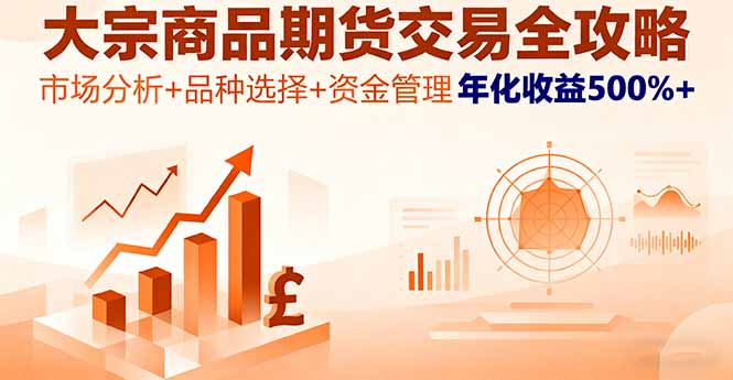 大宗商品期货交易全攻略，市场分析+品种选择+资金管理，年化收益500%+-百货大全
