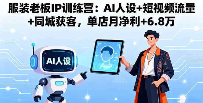 服装老板IP训练营：AI人设+短视频流量+同城获客，单店月净利+6.8万-百货大全