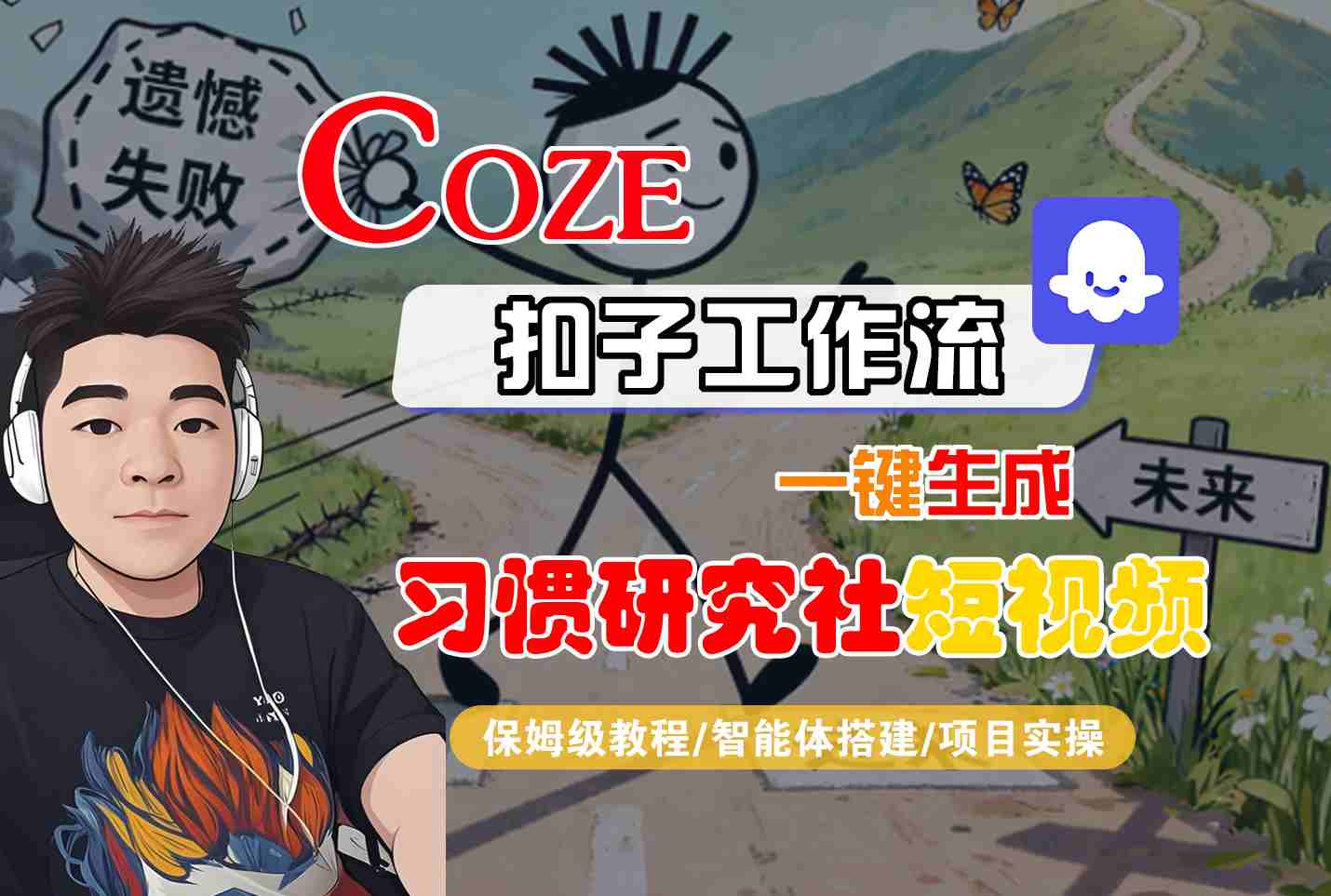 Coze扣子智能体工作流一键生成“习惯研究社“短视频，全流程保姆级教学-百货大全