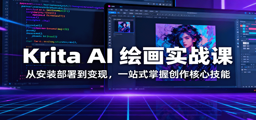 Krita AI 绘画实战课:从安装部署到变现,一站式掌握创作核心技能-百货大全