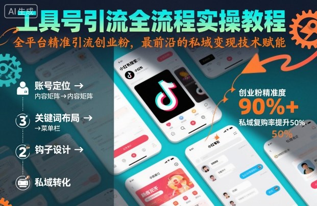 工具号引流全流程保姆级实操教程，全平台精准引流创业粉，最前沿的私域变现技术赋能-百货大全