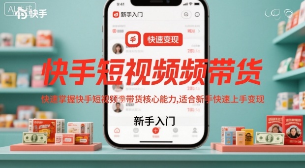 快手短视频带货，快速掌握快手短视频带货核心能力，适合新手快速上手变现-百货大全