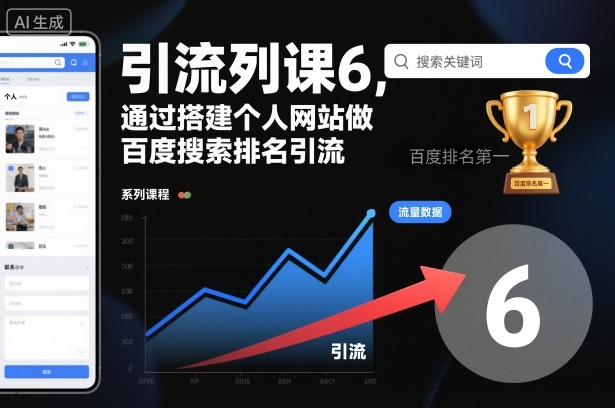 引流系列课6，通过搭建个人网站做百度搜索排名引流-百货大全