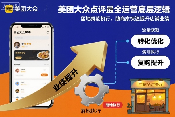 美团大众点评最全运营底层逻辑，落地就能执行，助商家快速提升店铺业绩-百货大全