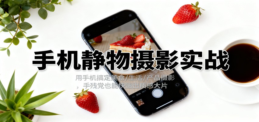 手机静物摄影实战,用手机搞定美食/生活/产品摄影,手残党也能快速出质感大片-百货大全