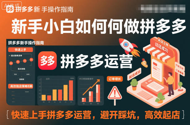 新手小白如何做拼多多，快速上手拼多多运营，避开踩坑，高效起店-百货大全