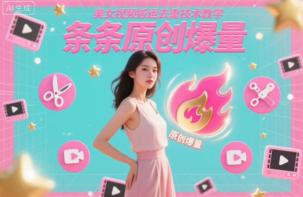 美女视频搬运去重技术教学，条条原创爆量-百货大全