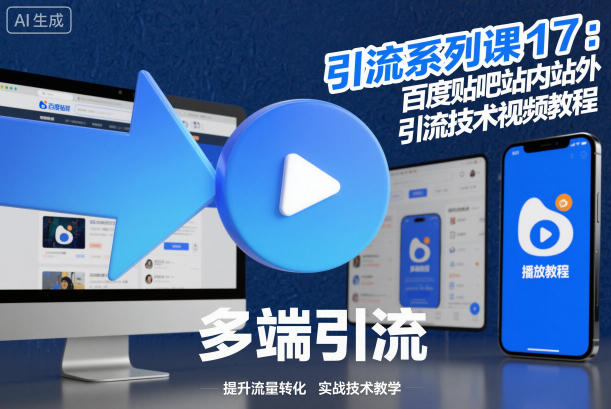 引流系列课17：百度贴吧站内站外引流技术视频教程-百货大全