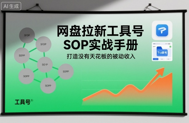 网盘拉新工具号SOP实战手册，打造没有天花板的被动收入-百货大全