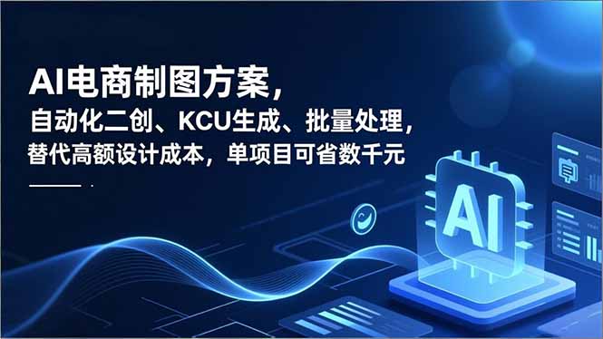 AI电商制图方案，自动化二创、SKU生成、批量处理，替代高额设计成本，单项目可省数千元-百货大全