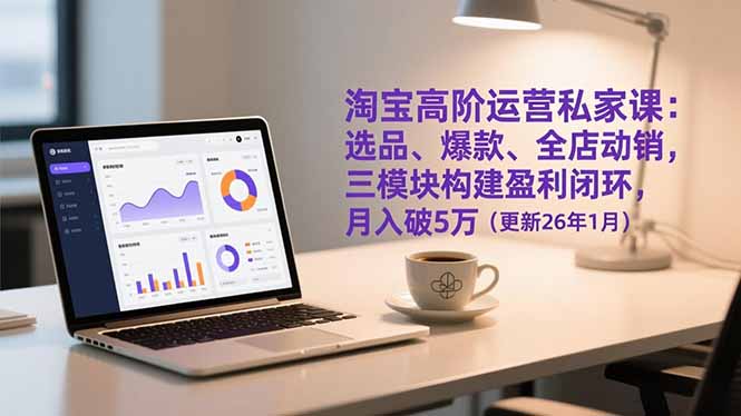 淘宝高阶运营私家课：选品、爆款、全店动销，三模块构建盈利闭环，月入破5万(更新26年1月-百货大全