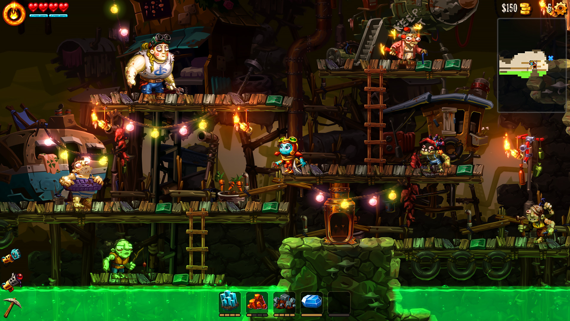 《蒸汽世界 挖掘2 SteamWorld Dig2》Switch中文版NSP下载 – 含4.1.1补丁-百货大全