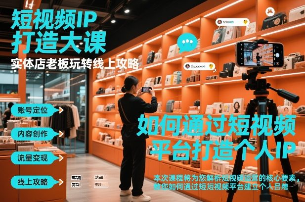 短视频ip打造大课，实体店老板玩转线上攻略-百货大全