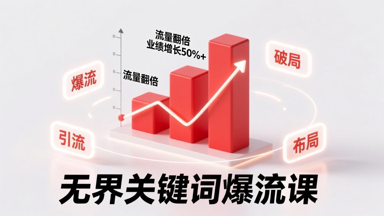 无界关键词爆流课，破局布局逻辑、阶段精准引流，实现流量翻倍，店铺业绩增长50%+。-百货大全