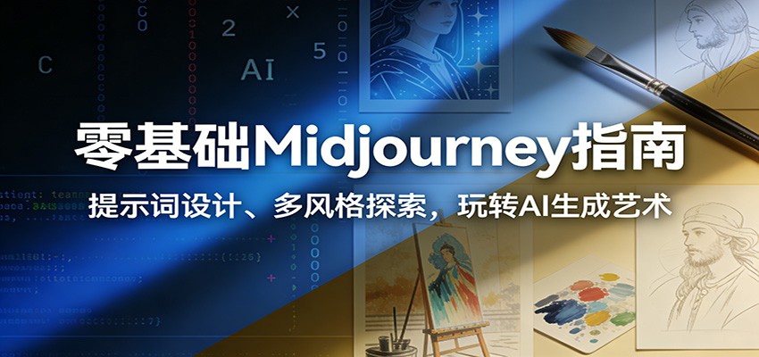 零基础Midjourney指南：提示词设计、多风格探索，玩转AI生成艺术-百货大全