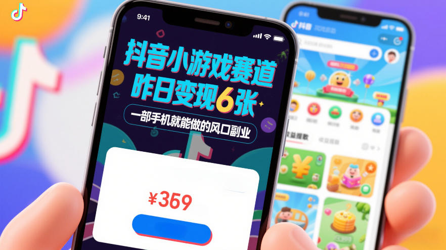 抖音小游戏赛道，昨日变现600+，零基础一部手机就能做的风口副业【揭秘】-百货大全