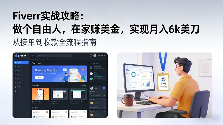 Fiverr实战攻略，做个自由人，在家賺美金，实现月入6k美刀-百货大全