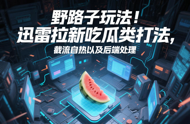 野路子玩法！迅雷拉新吃瓜类打法，截流自热以及后端处理-百货大全