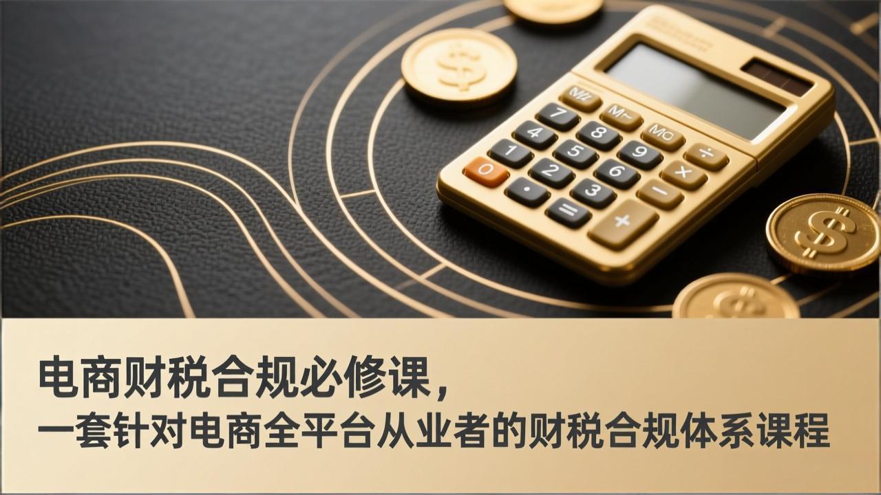 电商财税合规必修课，是一套针对电商全平台从业者的财税合规体系课程-百货大全