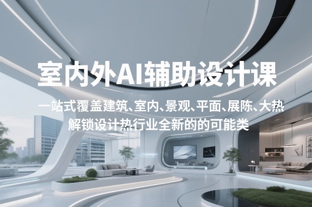 室内外AI设计课，一站式覆盖建筑、室内、景观、平面、展陈五大热门品类，解锁设计行业的全新可能-百货大全