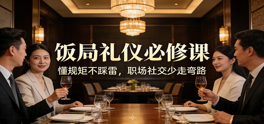 公众号收费文章:《饭局礼仪必修课:懂规矩不踩雷,职场社交少走弯路》-百货大全