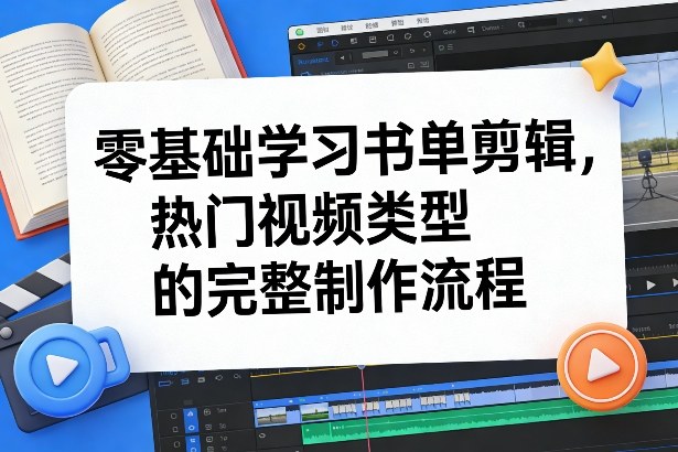 零基础学习书单剪辑，热门视频类型的完整制作流程(更新2026)-百货大全
