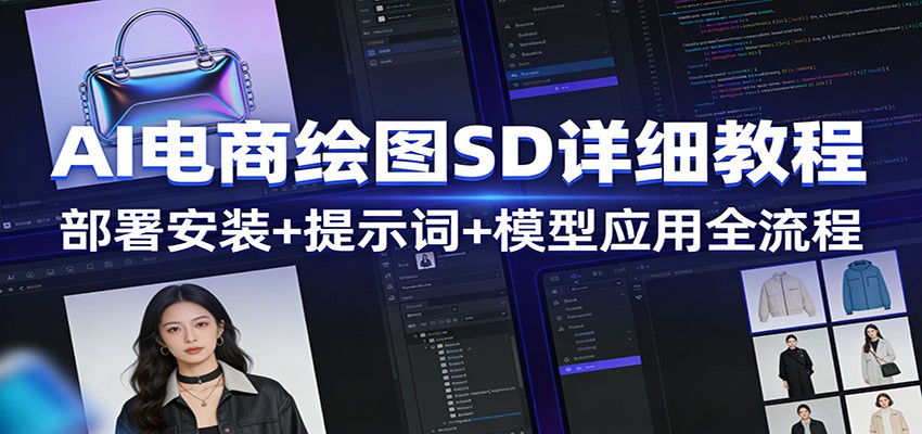 AI电商绘图SD详细教程：部署安装+提示词+模型应用全流程-百货大全